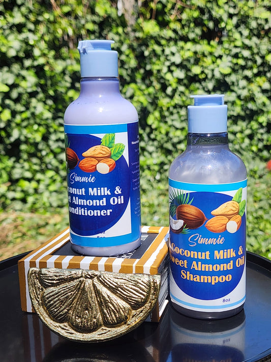 Simmie Coconut Milk & Sweet Almond Oil Shampoo & Conditioner (8oz)