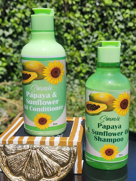 Simmie Papaya & Sunflower Oil Shampoo & Conditioner (8oz)