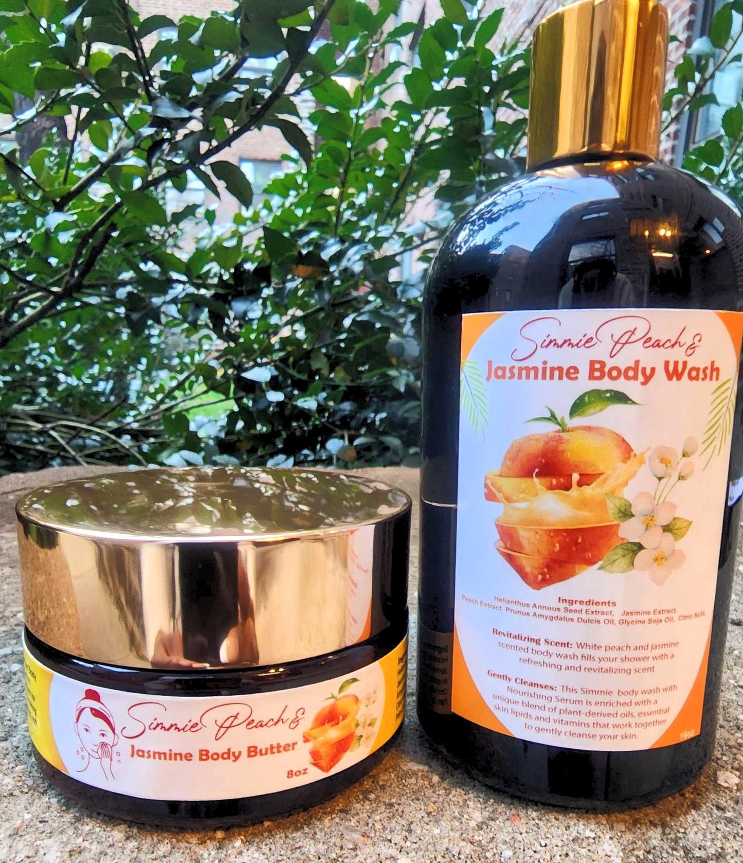 Simmie Peach & Jasmine Body Wash & Body Butter