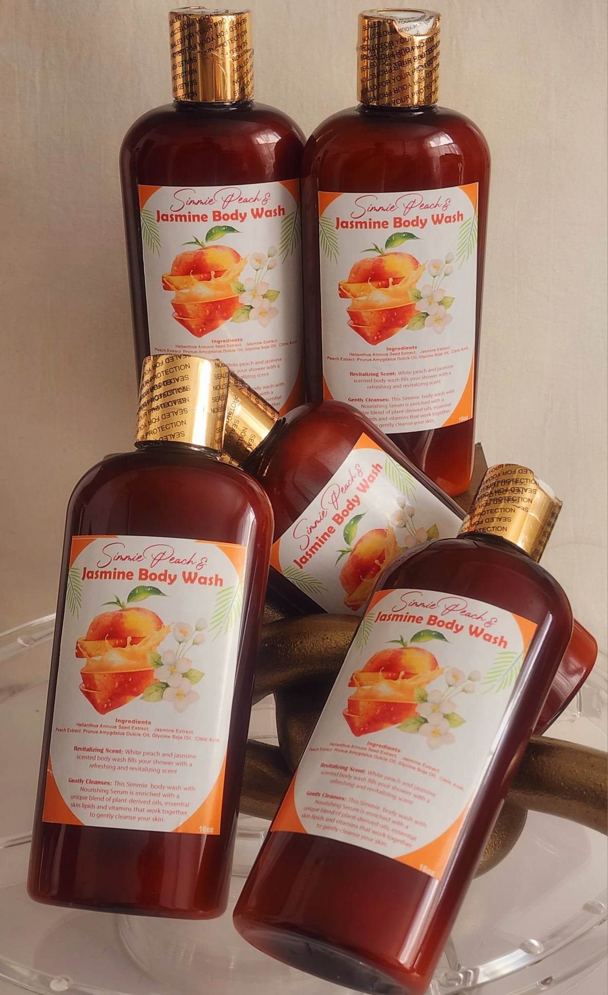 Simmie Peach and Jasmine Body Wash