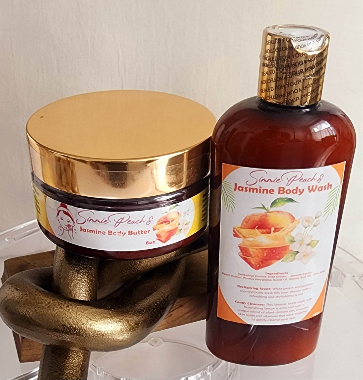 Simmie Peach & Jasmine Body Wash & Body Butter