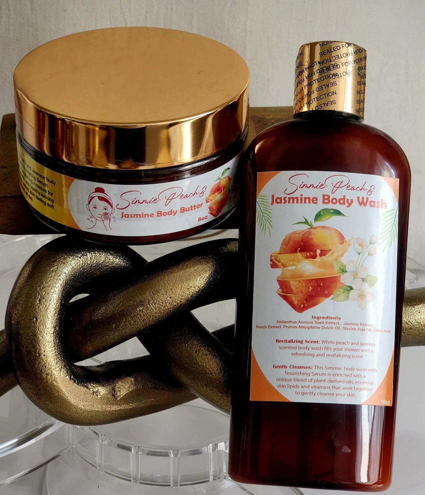 Simmie Peach & Jasmine Body Wash & Body Butter